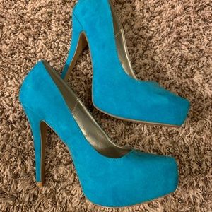 Bright Blue Heels